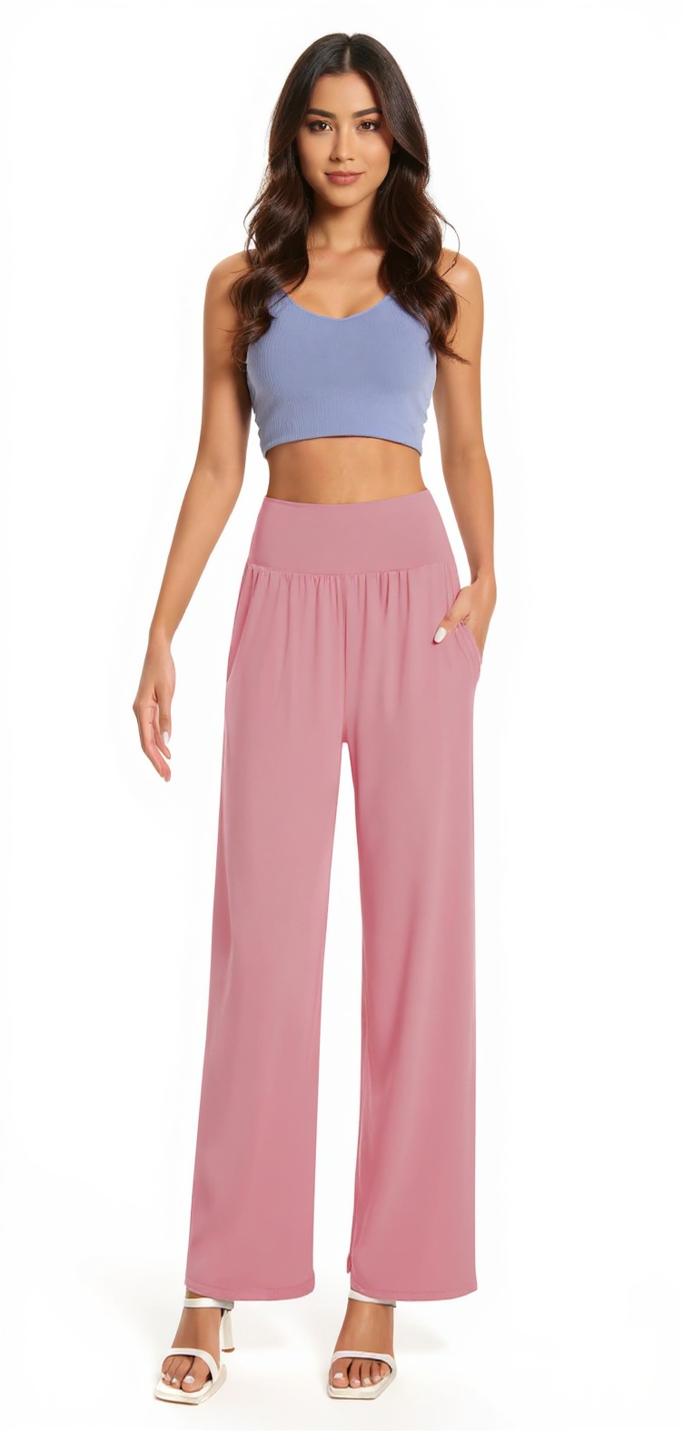 High Waist Wide Leg Yoga Pants — Lemonadepink